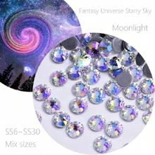 1440顆 2028 水晶月夜熱黏鑽，月光平底水晶熱黏石，刺繡衣飾亮片水鑽 B4068，美甲用品，美甲裝飾，美甲寶石美甲飾品 - 星空彩 - 查看 6