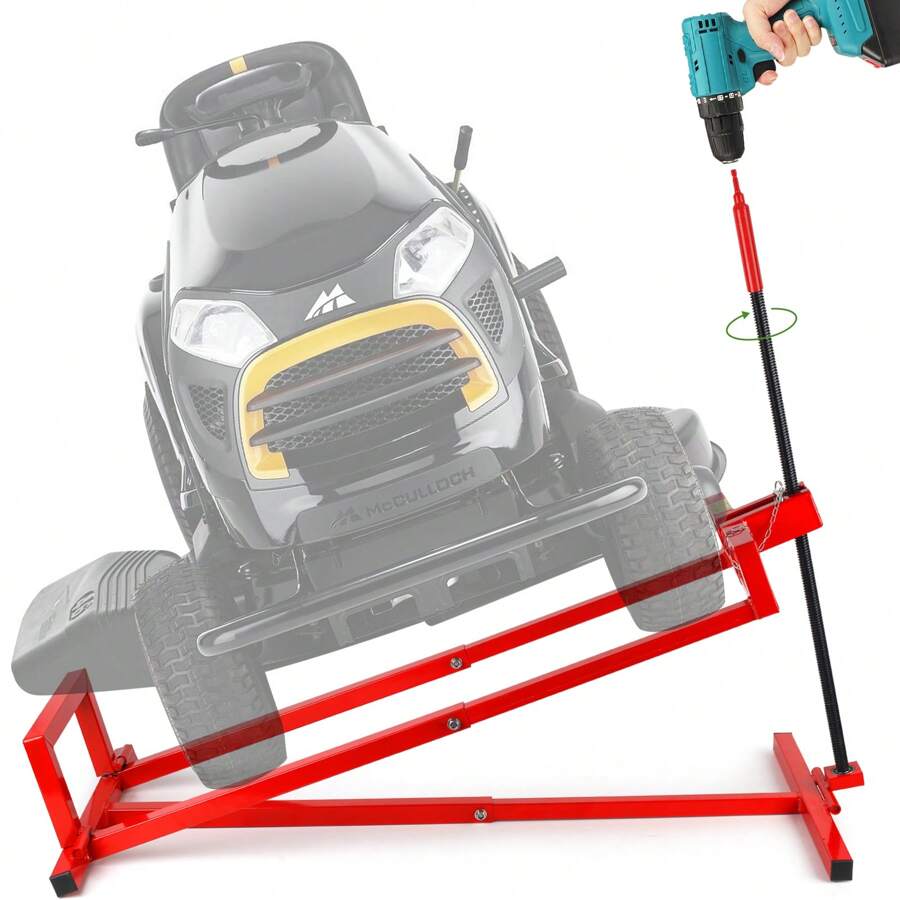 Riding Lawn Mower Lift Jack With 882 Lbs Weight Capacity Telescopic Maintenance Jack For Lawn Mowers And Garden Tractors - Red - View 1