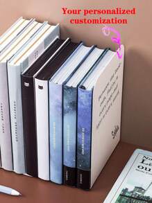 2pcs Customizable Metal Large Bookends, L-Shaped, Student Desktop Minimalist Bookshelf, Book Stands, Dividers, Customizable Office Supplies, Advertising, Company Culture Items Back To School