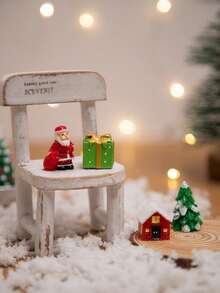 4pcs Mini Creative Christmas Decorations, Home Office Desk Ornaments Best Gifts Winter Room Decor