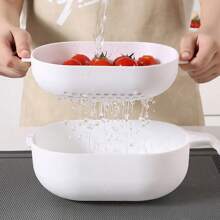 1 Máy cắt rau củ đa năng, máy thái khoai tây & cà rốt, máy bào có giỏ lọc nước, máy tách lòng trắng trứng - Xám - Xem 2