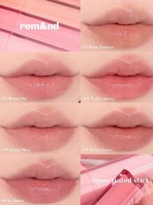 Rom&nd Romand 透明润色唇膏 #06 葡萄藤色，滋润保湿，自然色泽，持久显色，质地柔滑，不晕染，滋养双唇，色彩鲜艳，韩式彩妆，2克/0.07盎司