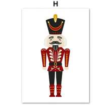 1 件圣诞节画廊墙胡桃夹子冬季鹿雪卡车海报墙壁艺术帆布印刷图片节日家居装饰无框架 - 彩色 - 查看 39