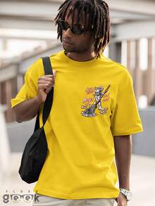 Shirt T-Shirt Angel Money Dollar King Streetwear Over Ref 1436 FLUXOGEEK - 黃色 - 查看 4