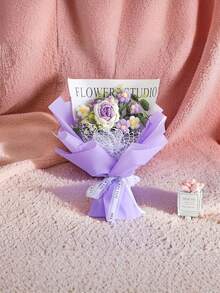 1 bó hoa hồng giả đan móc thủ công pha trộn và kết hợp, hoa cầm tay, quà tặng lễ hội, quà tặng sinh nhật, ngày nhà giáo, ngày của nữ thần, ngày của mẹ, quà tặng cho giáo viên, bạn gái, mẹ, bạn học, quà tặng bất ngờ, sợi len không bao giờ héo, hoa giả, bó hoa thành phẩm - Nhiều màu - Xem 6