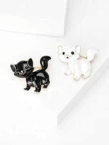 Enamel Dog Brooch, Women's Crystal Animal Brooch, Party Jewelry Accessory Gift - Dog - View 8
