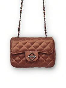 Women's Caramel Embroidered Side Shoulder Crossbody Bag - 彩色 - 查看 1