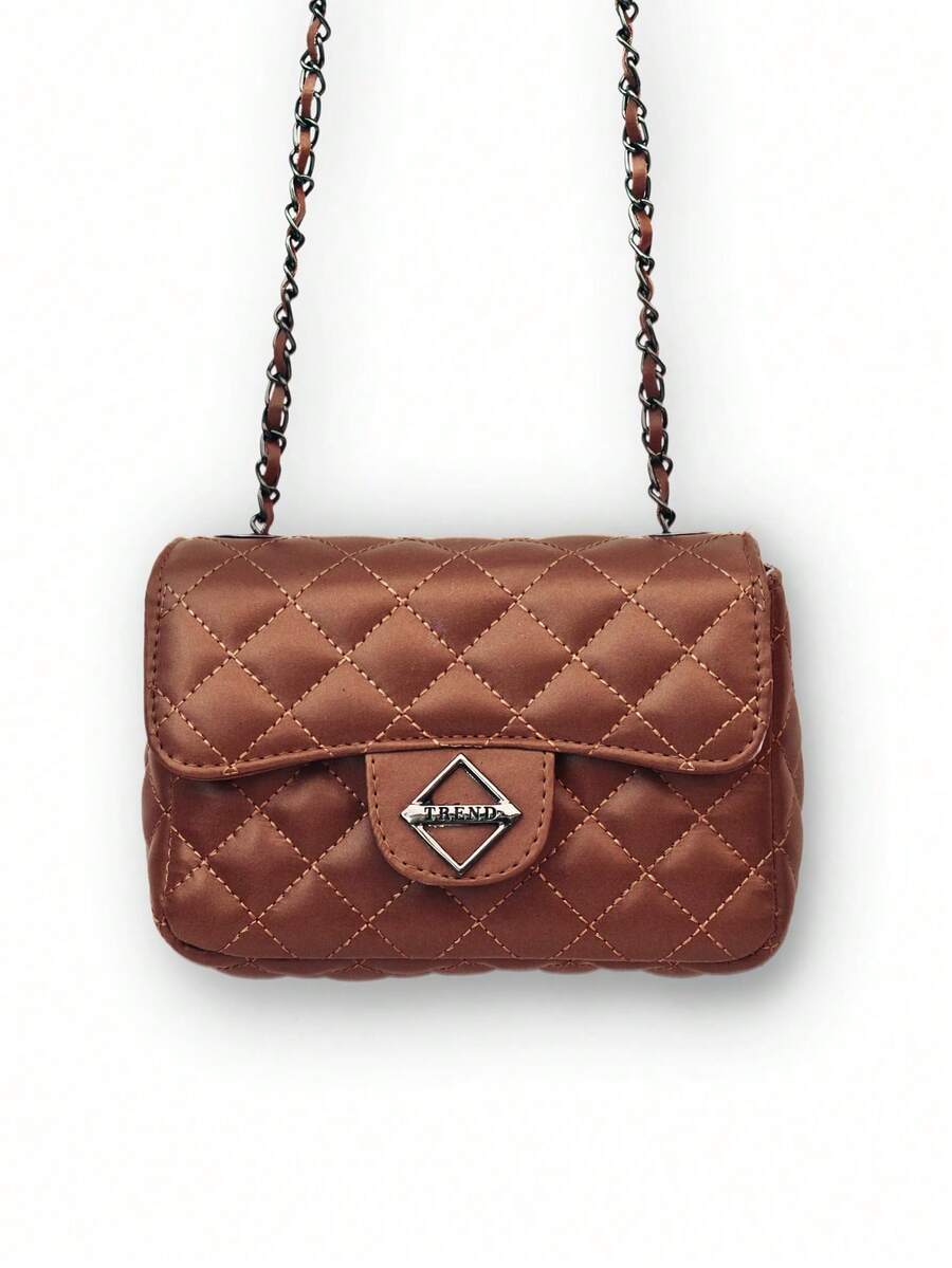 Women's Caramel Embroidered Side Shoulder Crossbody Bag - 彩色 - 查看 1