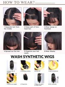 合成夹式刘海前片整齐黑棕色刘海假发片假发片刘海假发片夹式接发片女士日常佩戴