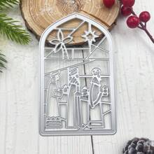 1pc Christmas Nativity Metal Die Cuts, Christian Cutting Dies Cut Stencils DIY Scrapbooking Decorative Embossing Paper Scrapbooking Card Making