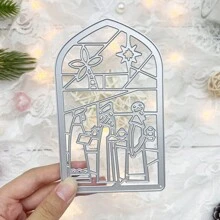 1pc Christmas Nativity Metal Die Cuts, Christian Cutting Dies Cut Stencils DIY Scrapbooking Decorative Embossing Paper Scrapbooking Card Making