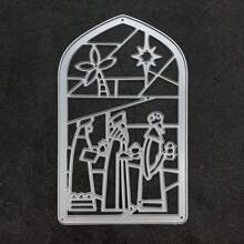 1pc Christmas Nativity Metal Die Cuts, Christian Cutting Dies Cut Stencils DIY Scrapbooking Decorative Embossing Paper Scrapbooking Card Making