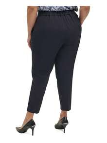 CALVIN KLEIN Womens Pants Pocketed Darted Wear To Work Pull-On Style - Hải quân - Xem 2