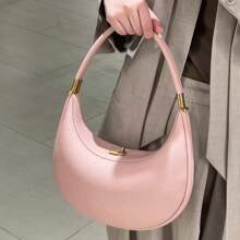 Túi xách Song Medium Moon Bend, Dòng sản phẩm Pine Moon, Túi hình lưỡi liềm Niche Design, Túi xách đi làm, Túi đeo vai, Túi đeo nách - Hồng - Xem 3