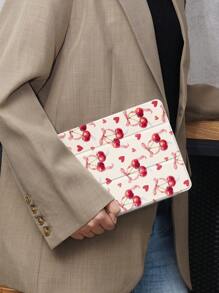 Cherry Pattern Tablet Protective Case With Pencil Holder, Supporting Auto Sleep/Wake Function