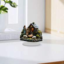 1 件迷人的亚克力耶稣诞生场景装饰件 - 2D 设计，非常适合室内展示，是理想的乔迁礼物，现代风格 - 彩色 - 查看 4