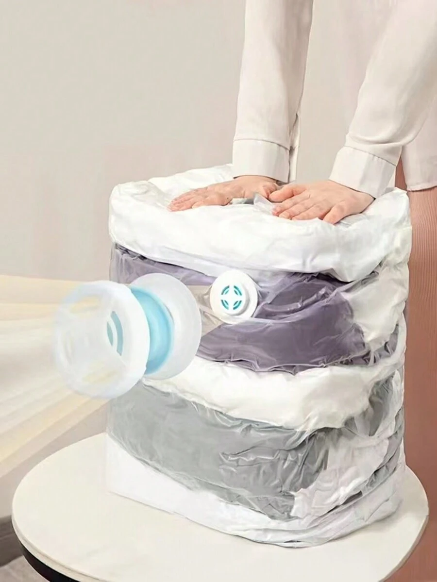 1pc Transparent Large Air Vacuum Bag, Plain Clothes Storage Bag For Household Decorations Autumn Decor Festival Decor Room Decor Home Decor Fall Decor Bedroom Decor