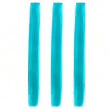 Clip In Hair Extensions 22 Inch 20Pcs/10Pcs Colored Hair Extensions Party Highlights Long Straight Synthetic Hairpieces For Women