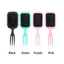 卷发定型刷 - 头皮按摩软毛发刷，用于梳理和造型 - 配有气垫梳和防滑手柄 - 由 Candybrush 设计的便携式多功能发梳