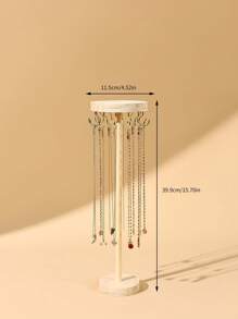 1pc Wooden Round Detachable Jewelry Display Stand, Necklace Pendant Bracelet Organizer, Simple Design, Jewelry Display Prop Sun Travel Cool Back To School - Wood Light Yellow - View 14