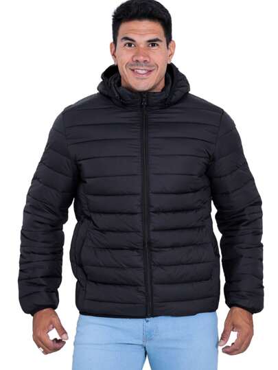 Jaqueta Puffer Masculina Casaco Masculino Preto