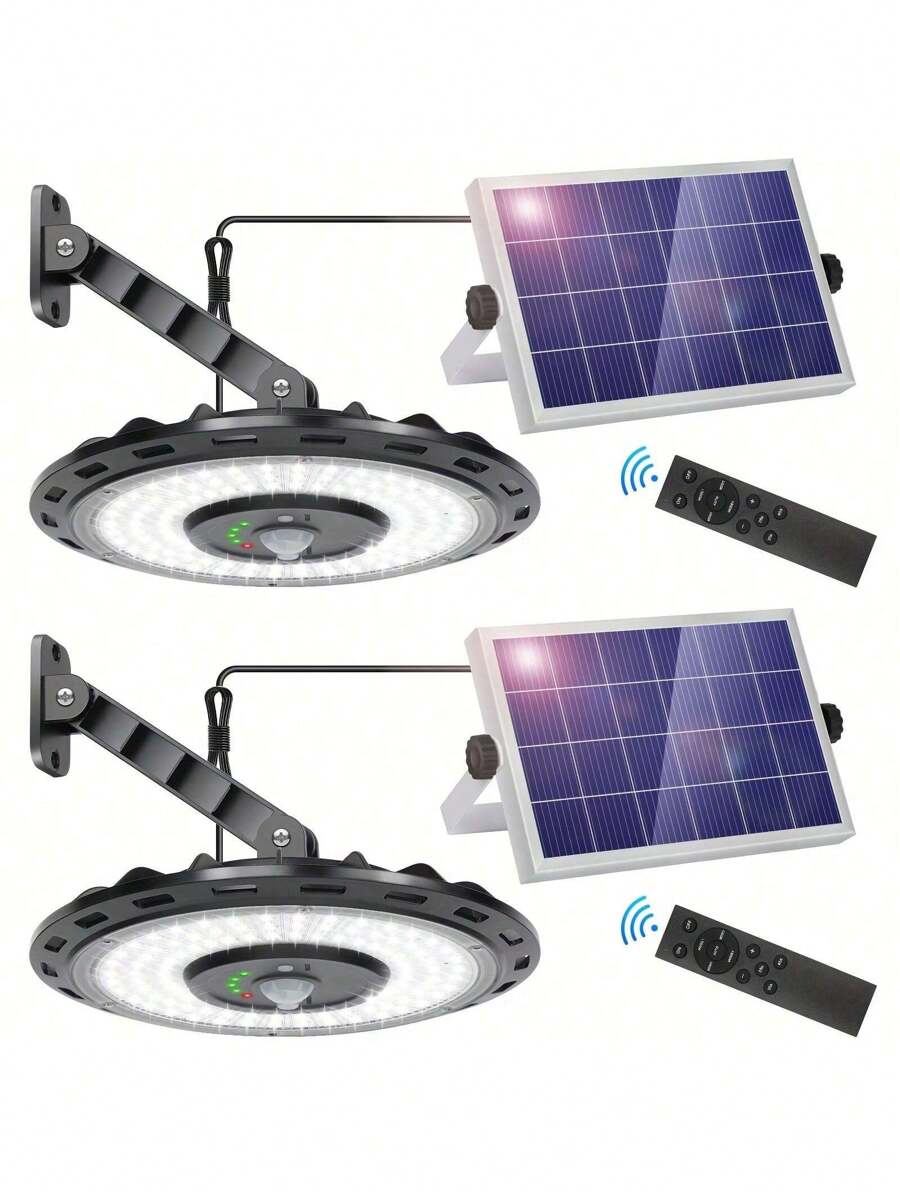 Solar Lights Indoor Outdoor, 3000LM Dimmable 5 Modes (2 For All Day
