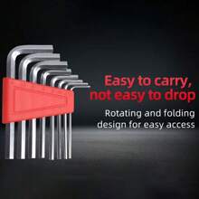 8 Pieces Allen Wrench Set - Metric And Imperial Sizes, L-Shaped Tools For Easy Pocket Carrying - Perfect For Outdoor Recreation/Bike Screw Camera And More