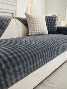 1 bucată pernă de canapea anti-alunecare din pluș de iarnă, husă de canapea caldă de iarnă, husă de spătar pentru față de pernă, husă de protecție pentru pernă de canapea, potrivită pentru dormitor, birou, sufragerie, decorațiuni interioare