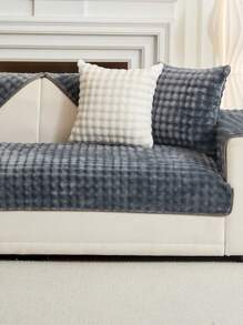 1 bucată pernă de canapea anti-alunecare din pluș de iarnă, husă de canapea caldă de iarnă, husă de spătar pentru față de pernă, husă de protecție pentru pernă de canapea, potrivită pentru dormitor, birou, sufragerie, decorațiuni interioare