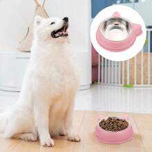900ML Pet Bowl Food Drinker Non-Slip Cat Dog Bowl Pot LR-0122/LR-0123 - 藍色 - 查看 3