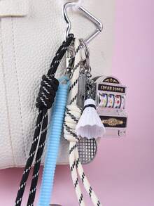 Đồ trang trí treo thời trang Aesthetic Preppy Stuff 2024 Ba lô trang trí Y2k Phụ kiện Móc chìa khóa dễ thương Blogger có cùng móc chìa khóa ô tô cá nhân Móc chìa khóa sáng tạo DIY, Mặt dây chuyền chìa khóa bi-a, Mặt dây chuyền cầu lông, Mặt dây chuyền túi hốc tường, Đồ trang trí túi Lachard dệt tay cho cặp đôi - Nhiều màu - Xem 4