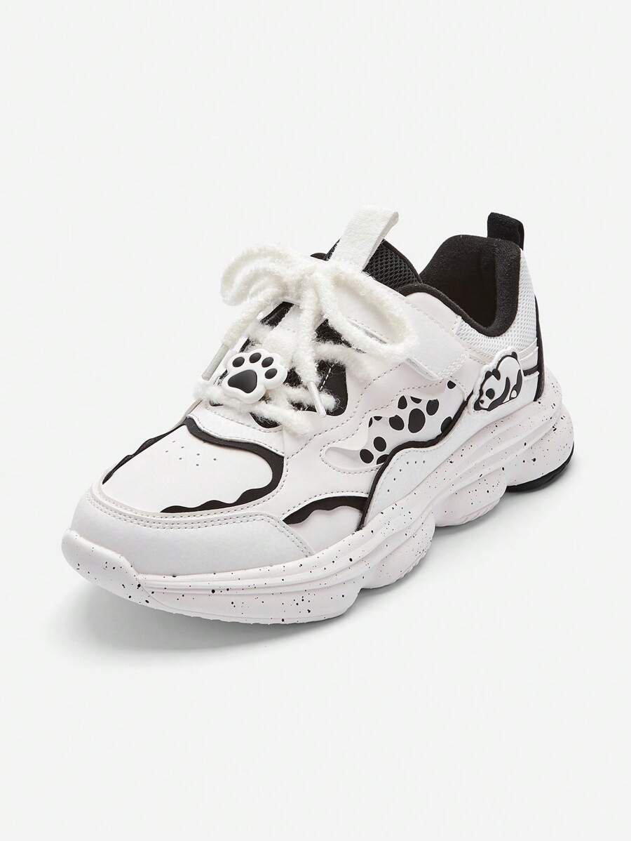 Balabala 女童跑步鞋 2024 年秋冬新款轻便运动鞋 - 黑與白 - 查看 1