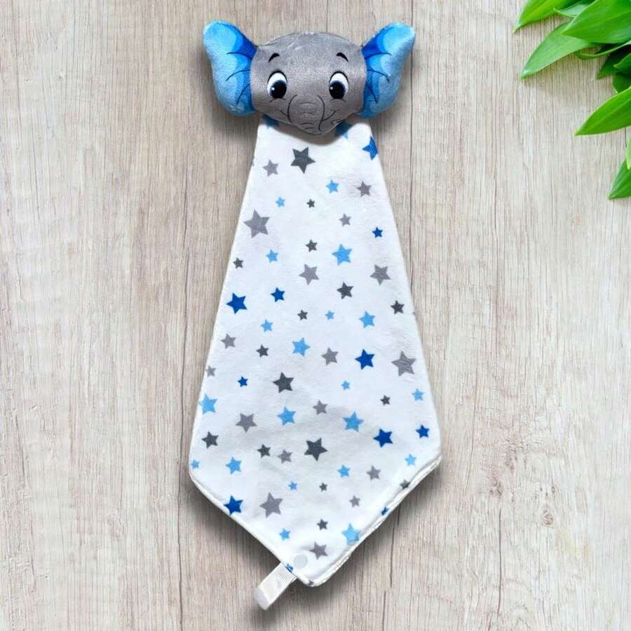 Naninha Sublimada Amiguinhos para Bebê com Prendedor de Chupeta