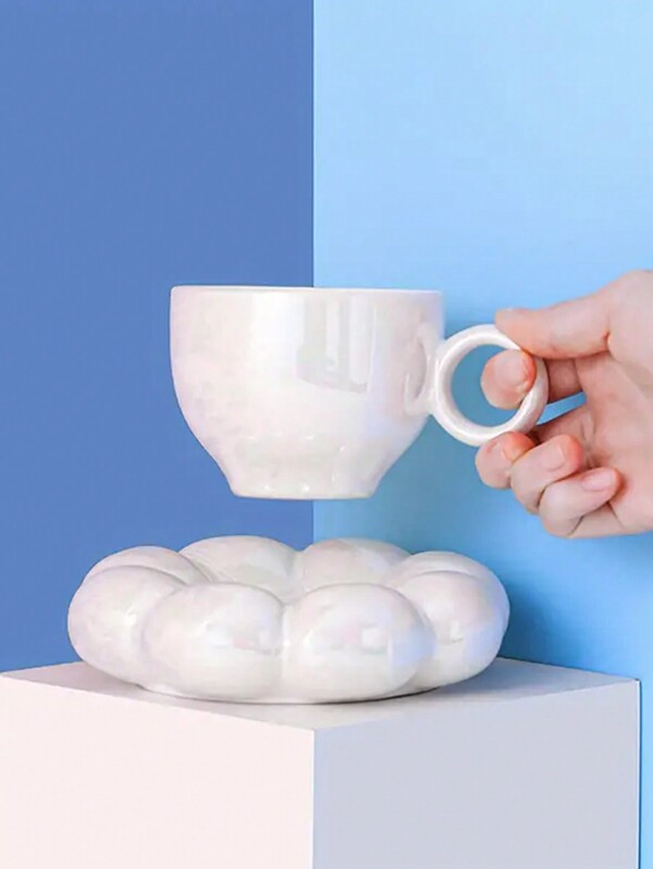 1 Set niedlicher nordischer Stil Macaron Sonnenblumen Kaffeetasse & Untertasse aus Keramik, kreative Geschenke für Ostern, Abschluss, Party, Vatertag, Hochzeit, Geburtstagsfeier