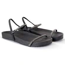 Rhinestone Sandals, Easy To Put On, Women's Flat Sandals - 黑色 - 查看 2