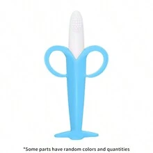 1 件香蕉形婴儿出牙玩具，柔软硅胶牙胶玩具，香蕉磨牙咀嚼物，缓解牙龈疼痛，安抚奶嘴牙刷牙胶，适合婴儿幼儿婴儿童