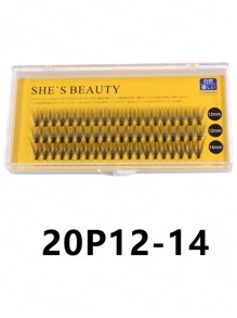 3pcs/Pack 60pcs/Pack C Curl 0.07mm Mixed Length Pre-Fanned Mink Eyelash Extensions, Soft Curl, Eye Enlarging, Portable For Home Or Outdoor Use, Suitable For Parties, Gatherings & Makeup Lash Clusters,Eye Lash Clusters,Individual Eyelashes,Lashes,Fake Lashes - Black - View 17
