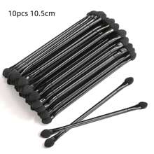 10/30/50/100支装一次性双头眼影海绵刷化妆工具，专业双头眼影刷化妆工具，眉刷，眼影刷 - 黑色 - 查看 11