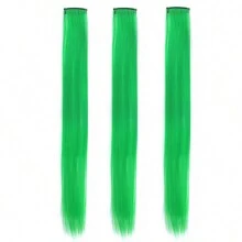 Clip In Hair Extensions 22 Inch 20Pcs/10Pcs Colored Hair Extensions Party Highlights Long Straight Synthetic Hairpieces For Women