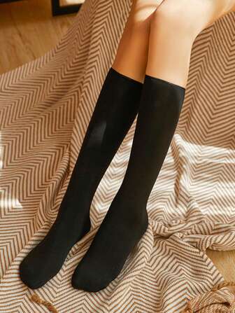 2 par varma snöstövelsockor, termofodrade tjocka långa strumpor, lämpliga för höst/vinter, Y2K