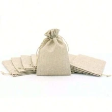 50 个多尺寸可重复使用亚麻束带礼品袋，适用于珠宝、婚礼、圣诞节、小型企业用品、最便宜的商品、母亲节、伴娘礼物、毕业礼物、生日礼物、结婚礼物、生日、新娘、婚礼