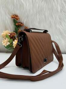 Women's Crossbody Bag, For Events. Swivel Lock And Zipper Closure. Detachable And Adjustable Straps - 鏽棕色 - 查看 3