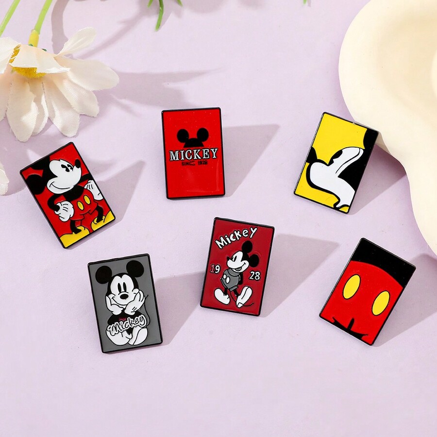 1/3/6 Pcs Cartoon Character Brooch Cute Enamel Lapel Badge Backpack