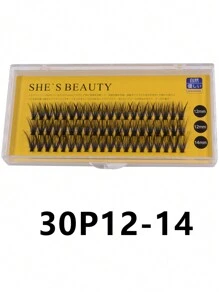 3pcs/Pack 60pcs/Pack C Curl 0.07mm Mixed Length Pre-Fanned Mink Eyelash Extensions, Soft Curl, Eye Enlarging, Portable For Home Or Outdoor Use, Suitable For Parties, Gatherings & Makeup Lash Clusters,Eye Lash Clusters,Individual Eyelashes,Lashes,Fake Lashes - Black - View 10