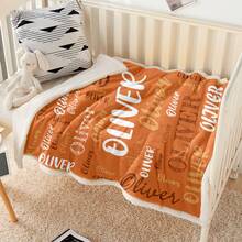 Personalized Customized Text, Thick Wool Blanket, Soft And Warm Blanket For Nap, Suitable For Sofas, Office Beds, Camping Trips, Multi-Purpose Holiday Gift Blanket - Multicolor - View 4