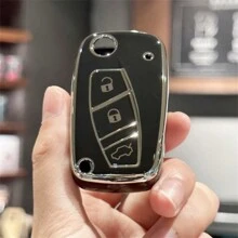 汽车翻盖钥匙包保护壳钥匙扣适用于菲亚特熊猫迷你巴士保护钥匙扣配件汽车配件包挂件学校背包可爱哥特式 Y2k 万圣节配件教师节圣诞节礼物创意包挂绳带身份证夹汽车配件包饰 - 彩色 - 查看 9