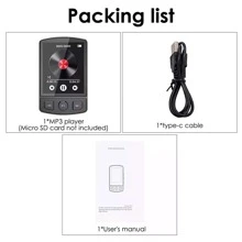 128GB Support Bluetooth MP4/MP3 Lossless Music Player FM Radio Recorder Sport UK - Black - View 10