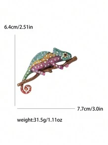 Emaille Strass Eidechsen Brosche für Frauen, Chamäleon Brosche, Gecko Brosche, Tier Pin, Party und Bankette Schmuckzubehör Geschenk - Eidechse-Chamäleon-Gecko - Übersicht 25