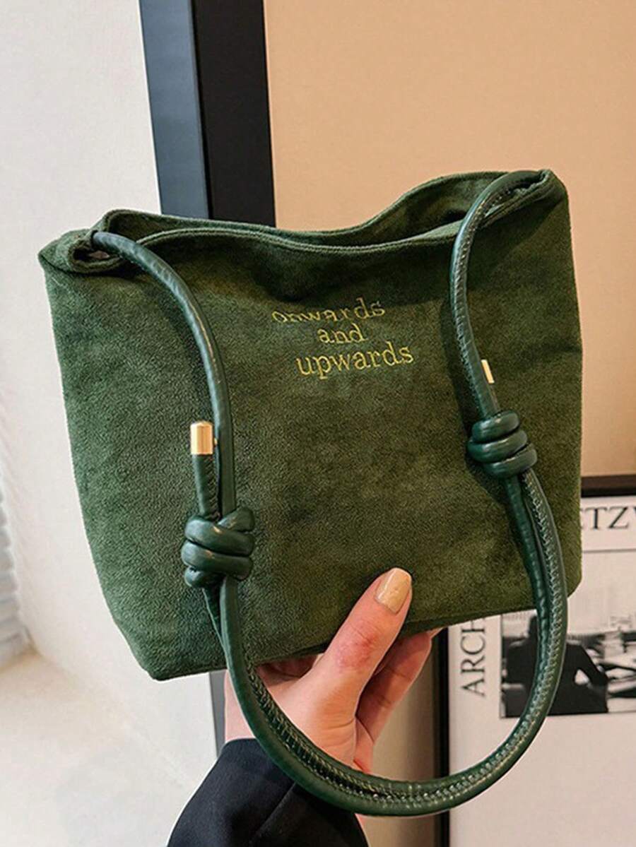 1 Piece Of Temperament Tote Bag, Trendy Autumn And Winter Fashion