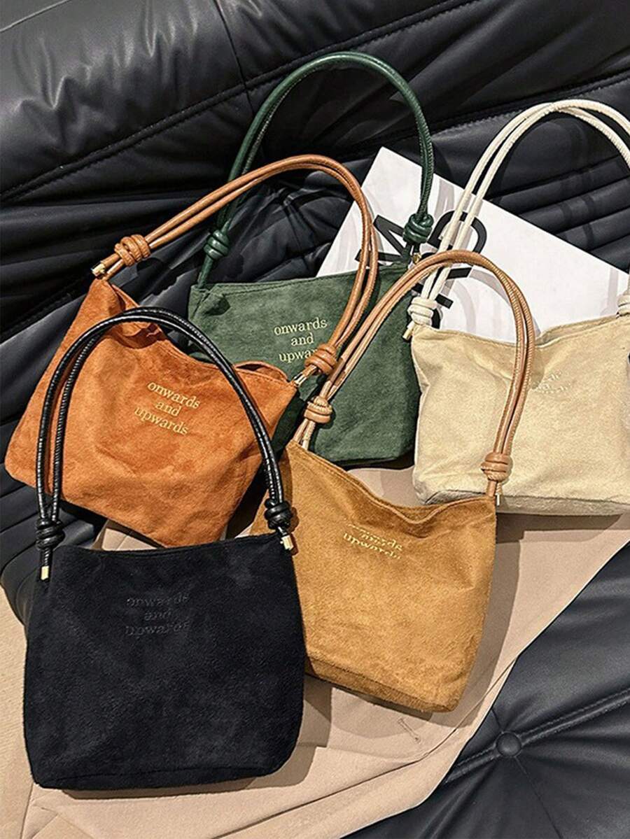 1 Piece Of Temperament Tote Bag, Trendy Autumn And Winter Fashion